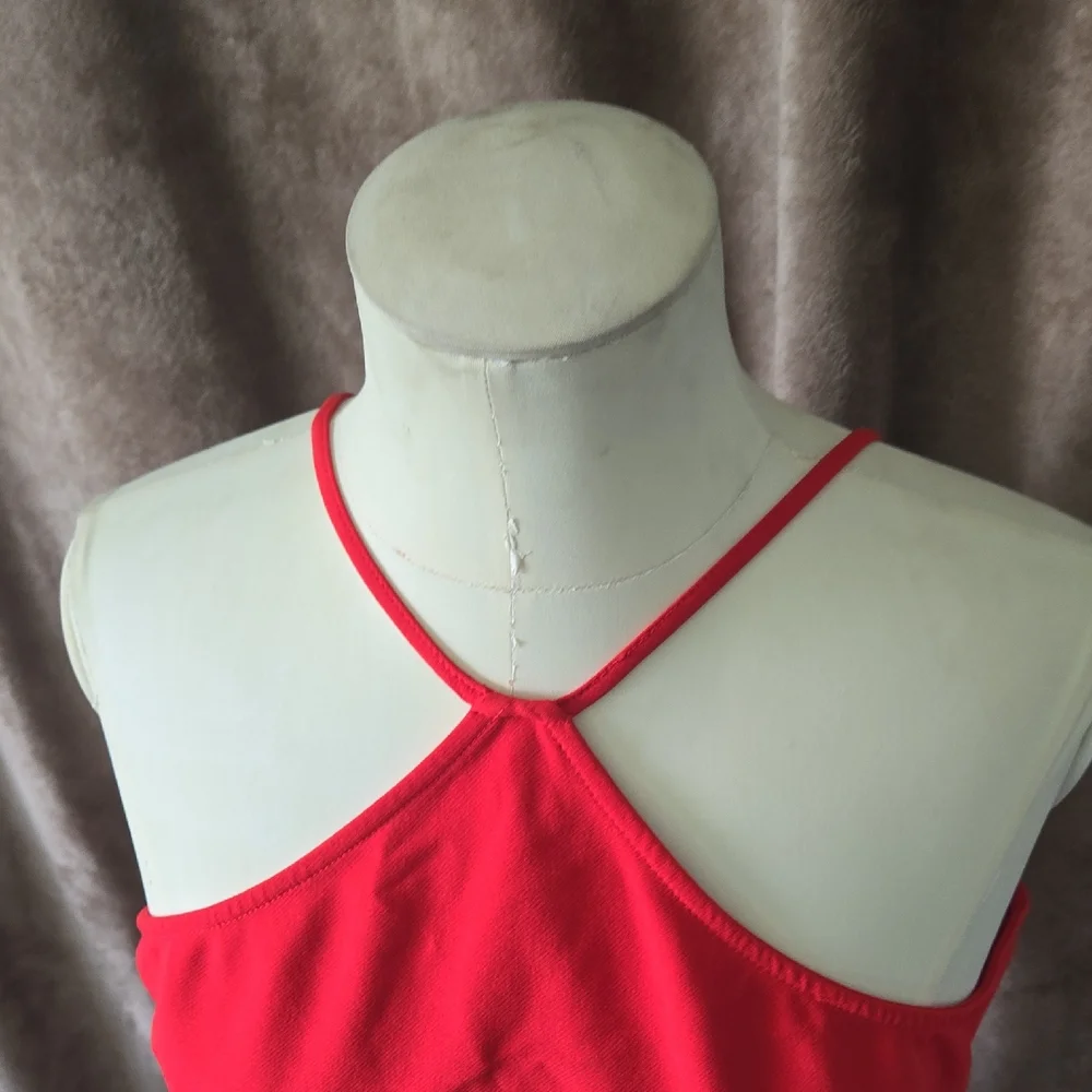 Leith Red Backless Crop‎ Tank Top